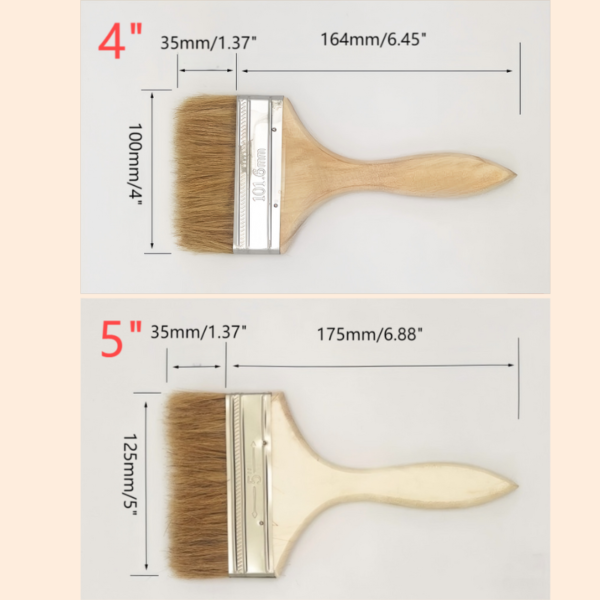 Hog Bristle Paint Brush for Walls - Image 3