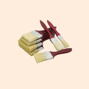 Paint brush with wood handle for walls