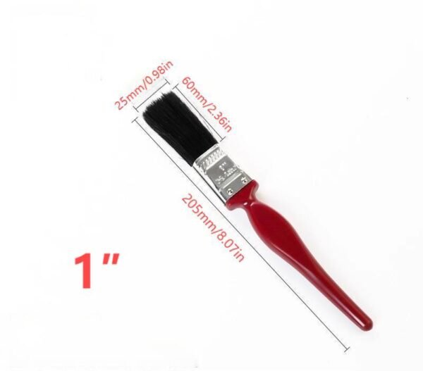 Red handle pig hair brush - Image 4