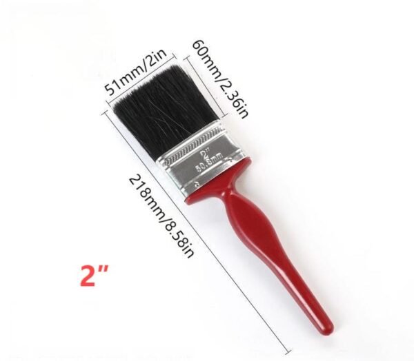 Red handle pig hair brush - Image 6
