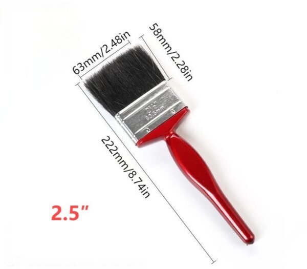 Red handle pig hair brush - Image 7