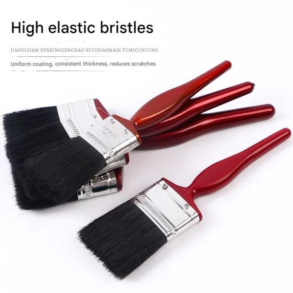 Red handle pig hair brush - Image 2